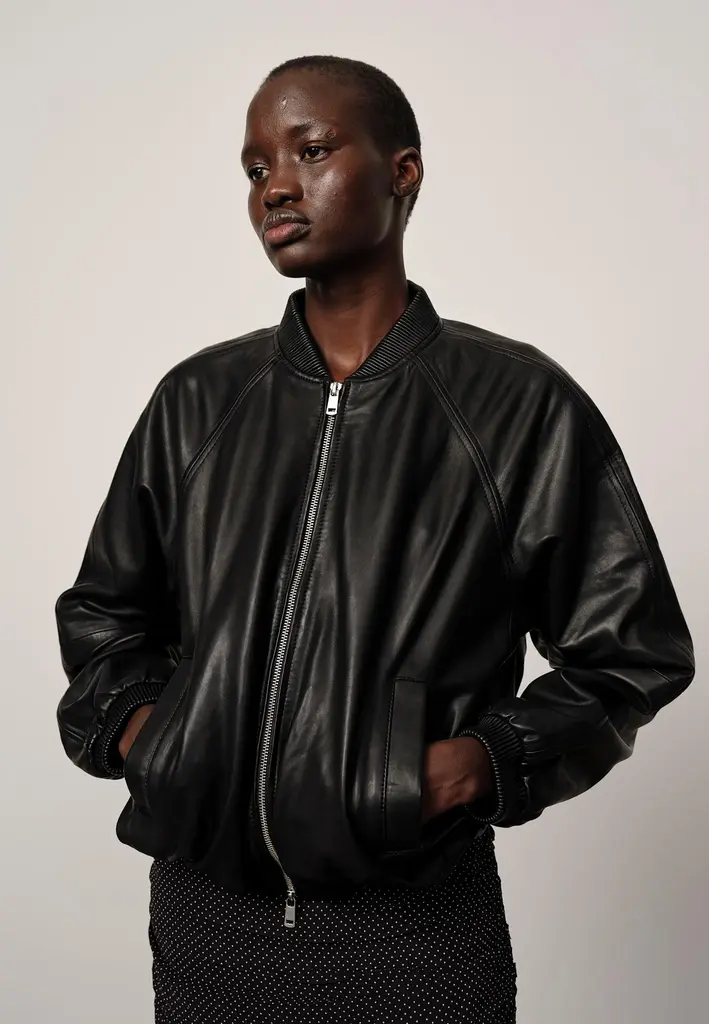 Birgitte Herskind Yvette leather bomber jacket - Black