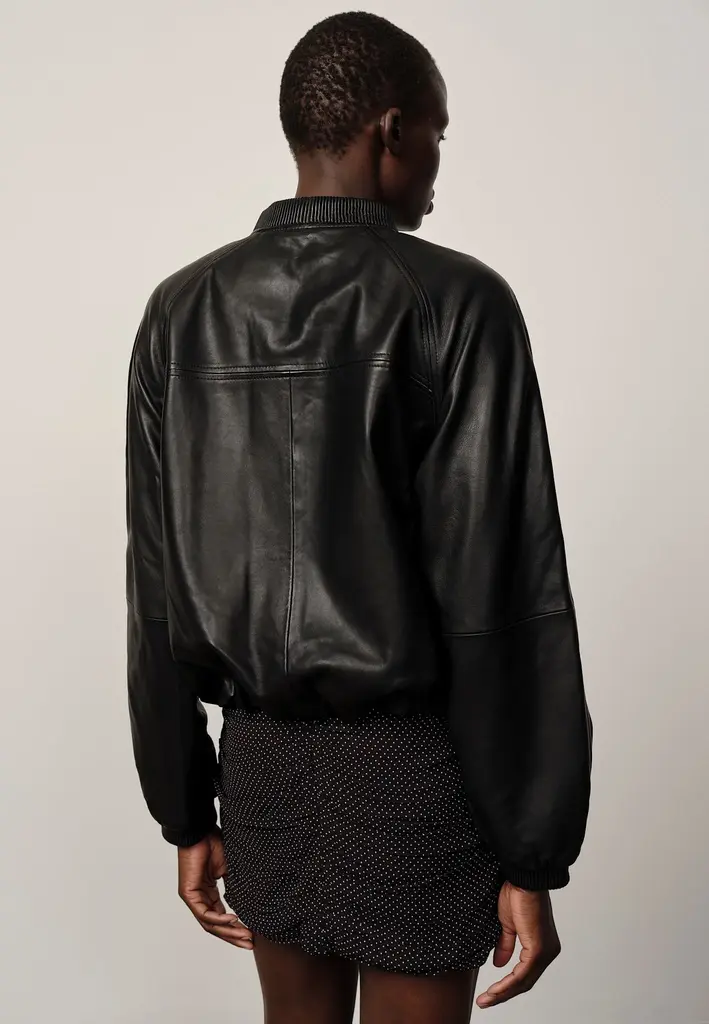 Birgitte Herskind Yvette leather bomber jacket - Black