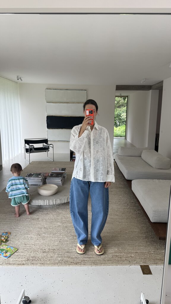 Âme Antwerp Daddy Embroidered Shirt - White