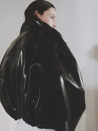 Rhune Jessy jacket vegan leather - Black