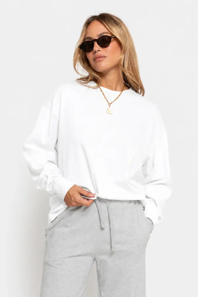 Âme Antwerp Orbit t-shirt long sleeves - White