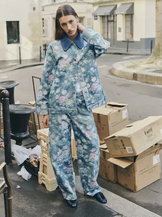 Baum und Pferdgarten Napolen pants - Flower denim