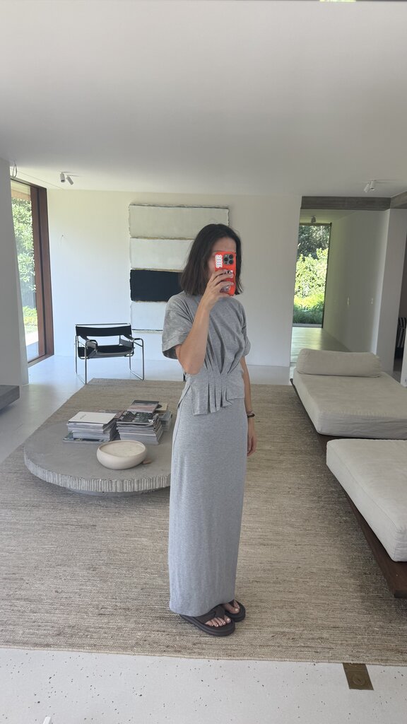 RE/BORN Gabriëlle t-shirt - Gray Melange
