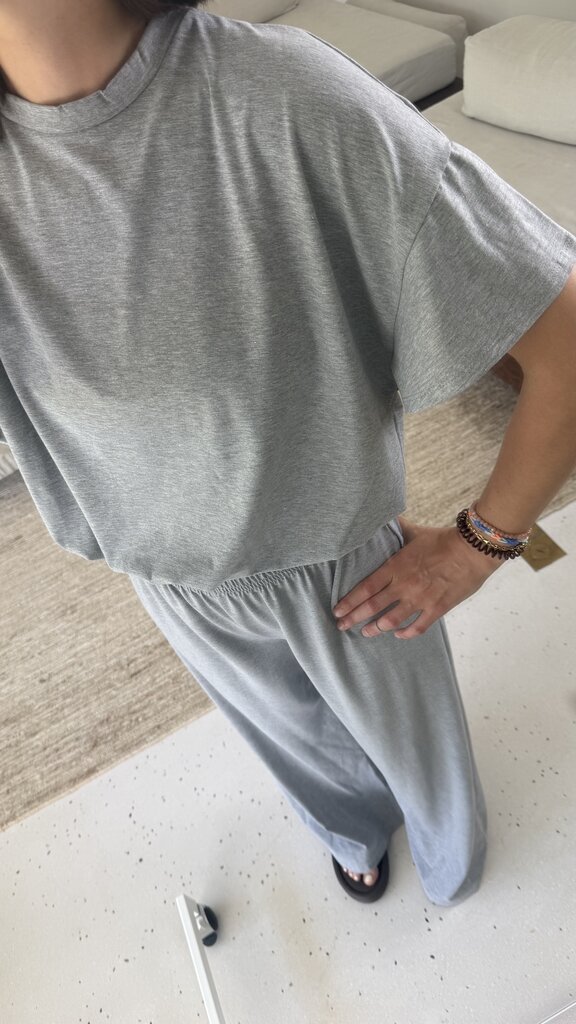 RE/BORN Raffa t-shirt - Gray Melange