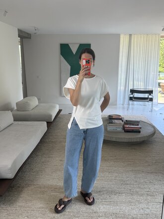 RE/BORN Maud T-shirt - Offwhite