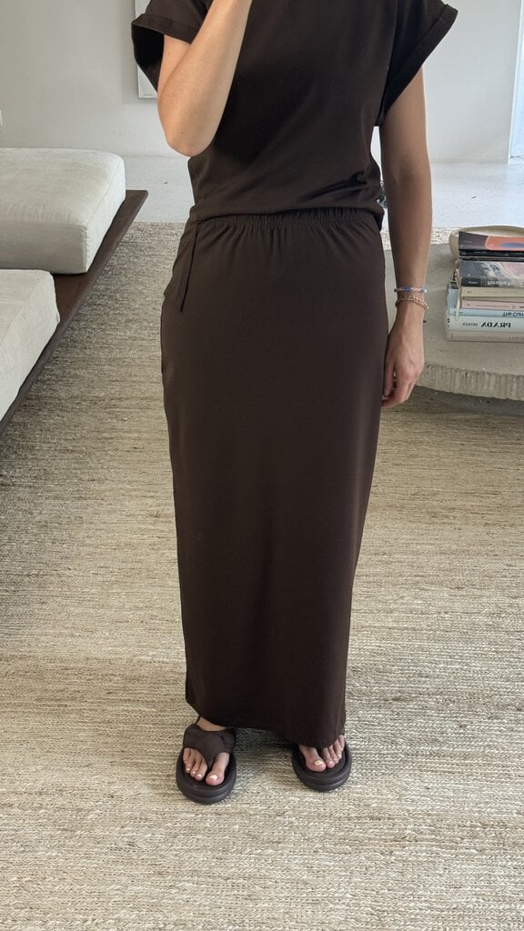 RE/BORN Leah Skirt - Chocolate