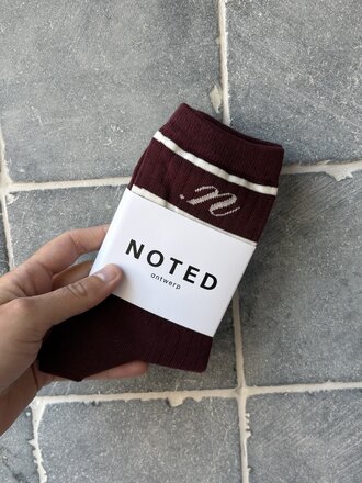 NOTED Logo Socks - Bordeaux