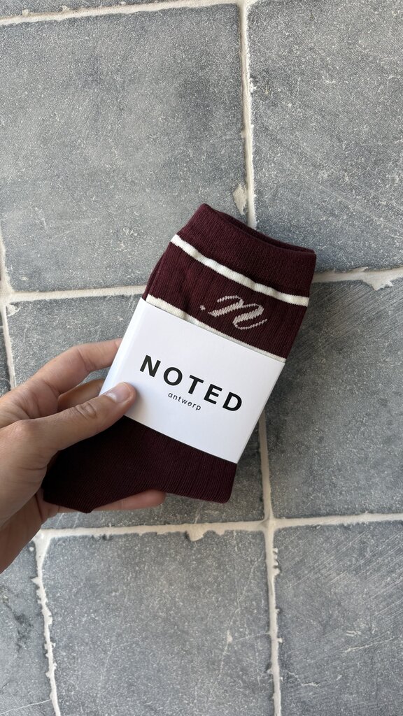 NOTED Logo Socks - Bordeaux