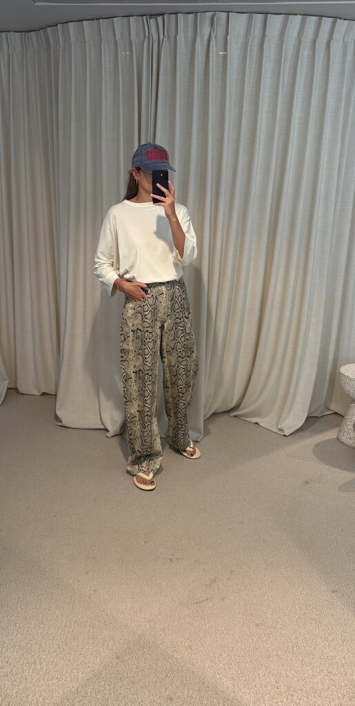 The New Society TNS Barrel Pants - Snake Print