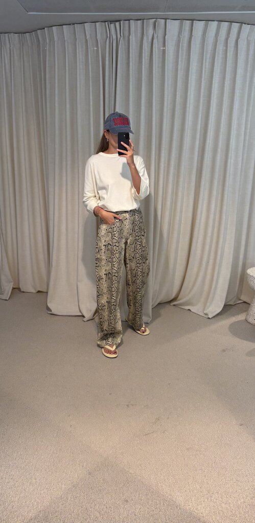 The New Society TNS Barrel Pants - Snake Print
