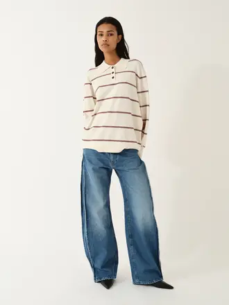 The Garment Darcy Barrel Jeans - Washed Blue