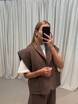 RE/BORN Mattea Vest - Taupe
