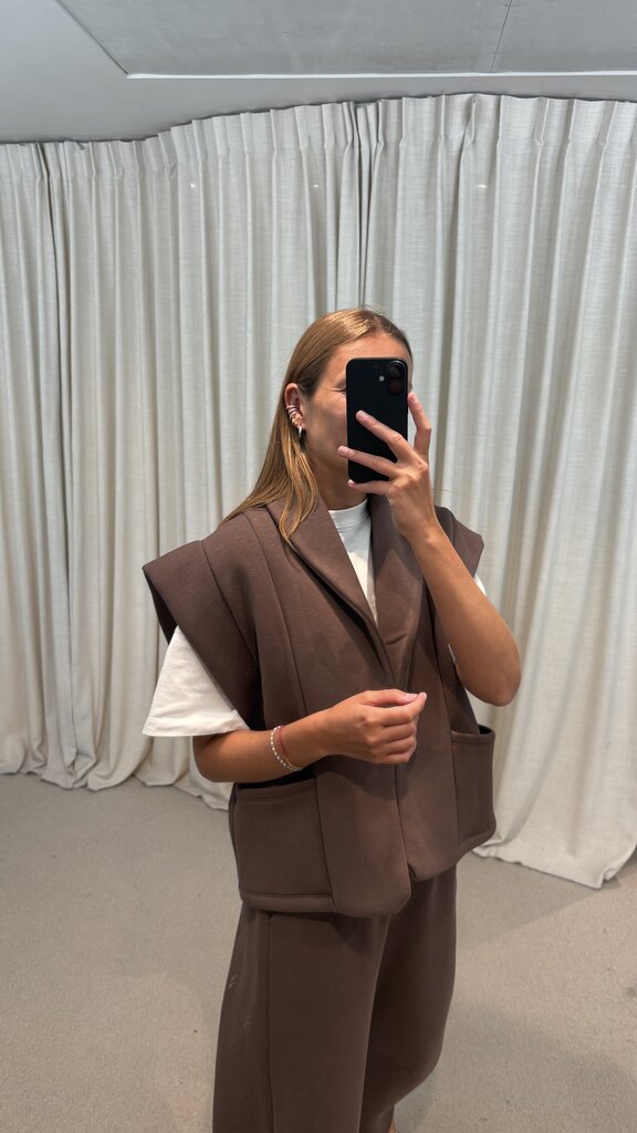 RE/BORN Mattea Vest - Taupe