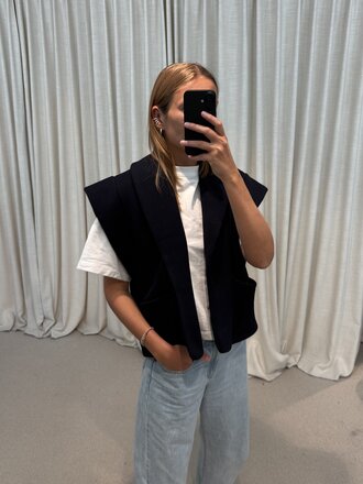RE/BORN Mattea Vest - Dark Blue