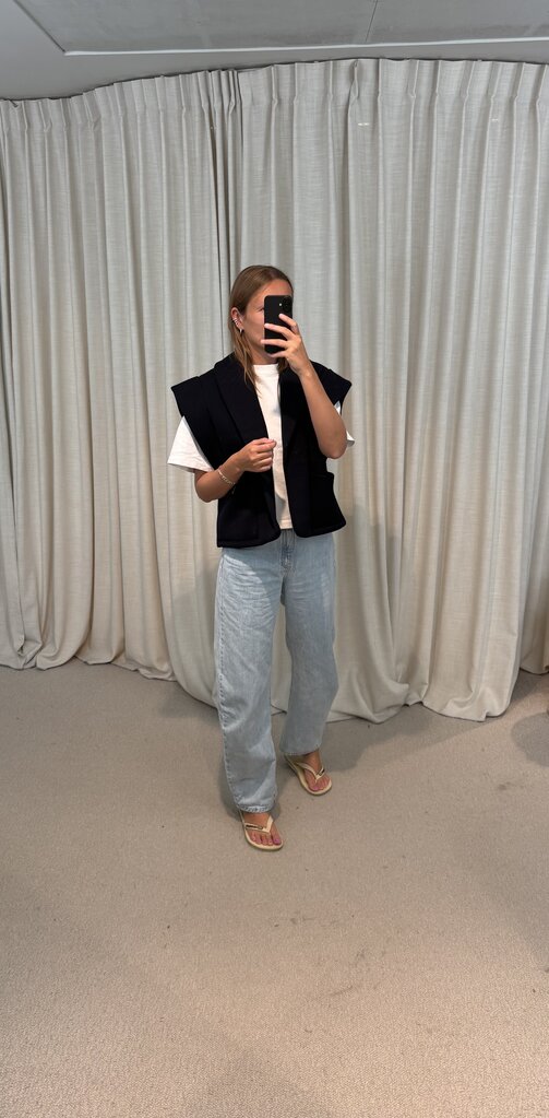 RE/BORN Mattea Vest - Dark Blue