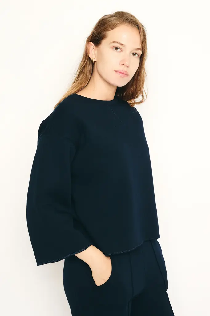 RE/BORN Izy Sweater - Dark Blue