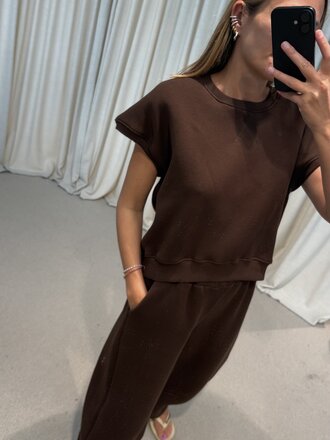 RE/BORN Justine Top - Chocolate