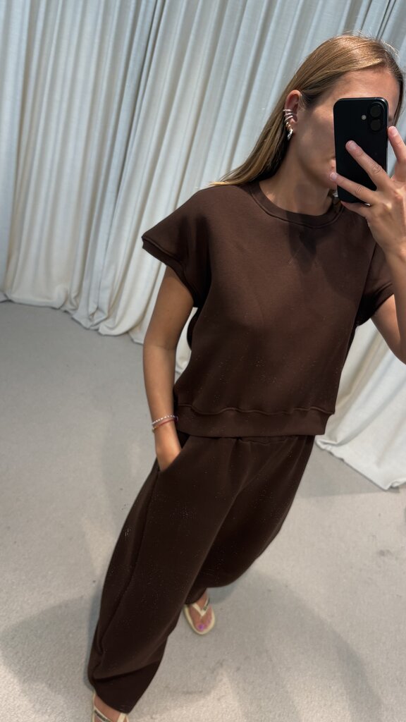 RE/BORN Justine Top - Chocolate