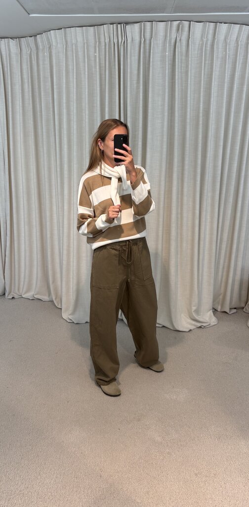 Oti Chloé Knit - Camel/Off White Striped