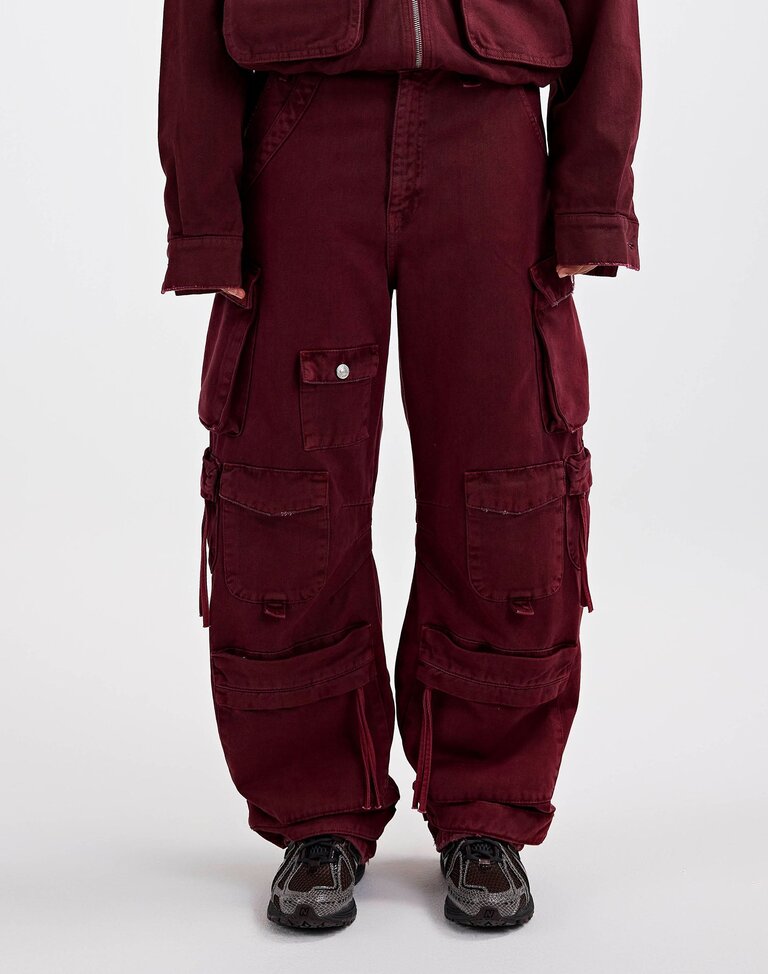 Stieglitz Franca Balloon Cargo Jeans - Red