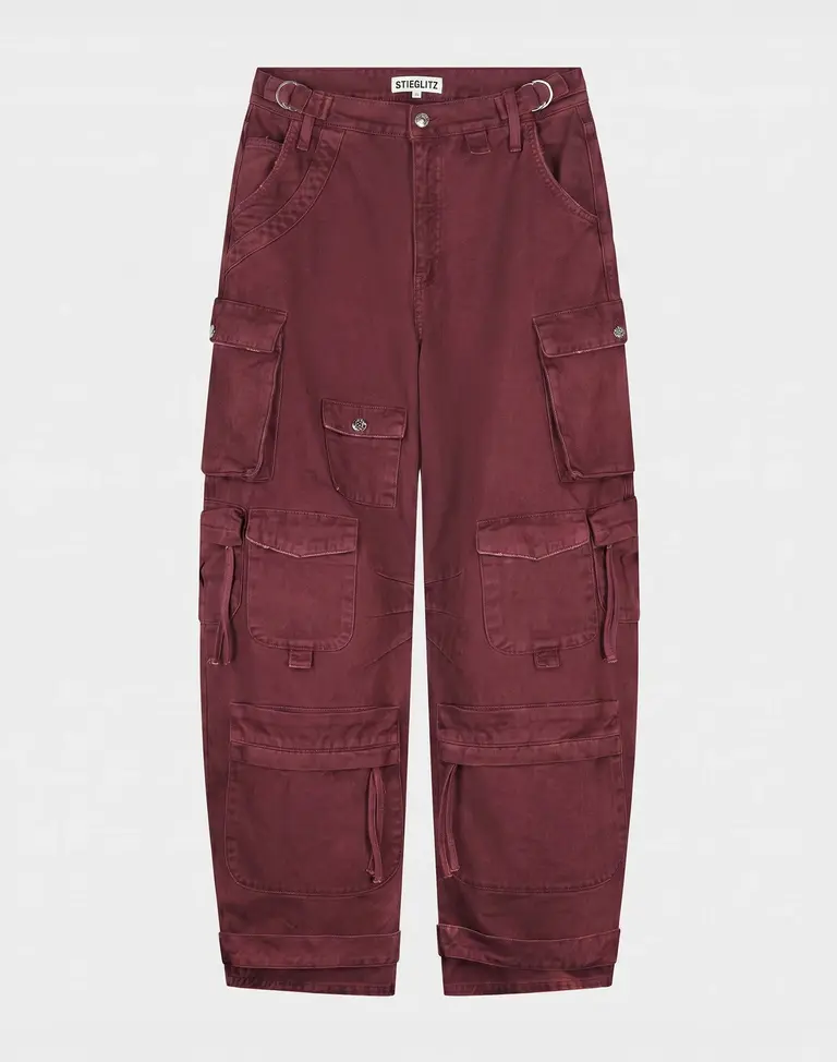 Stieglitz Franca Balloon Cargo Jeans - Red