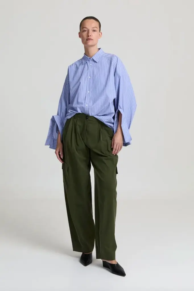 Liv The Label Odelia Shirt - Light Blue Striped