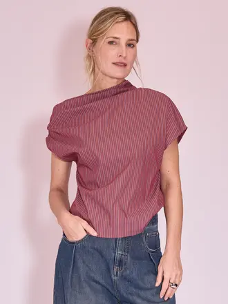 Nathalie Vleeschouwer Feline Top - Rosewood/Blue