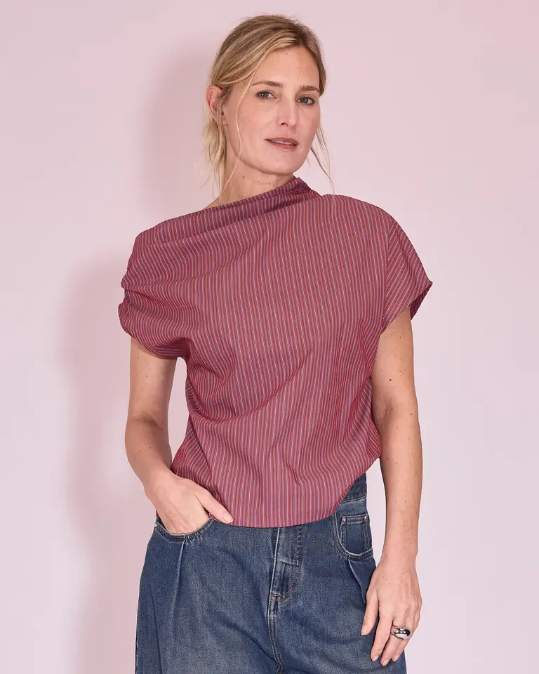Nathalie Vleeschouwer Feline Top - Rosewood/Blue