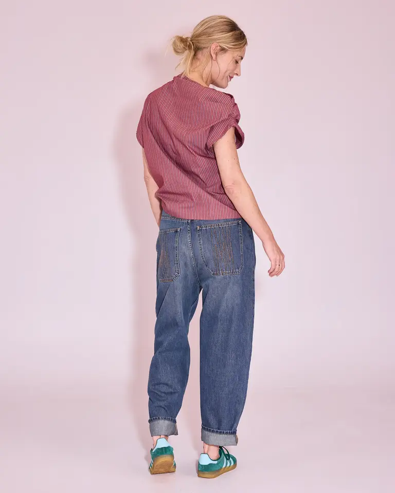 Nathalie Vleeschouwer Feline Top - Rosewood/Blue