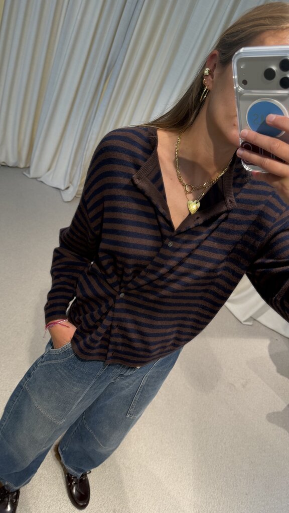Raff Collective Alixe Striped Knit - Brown