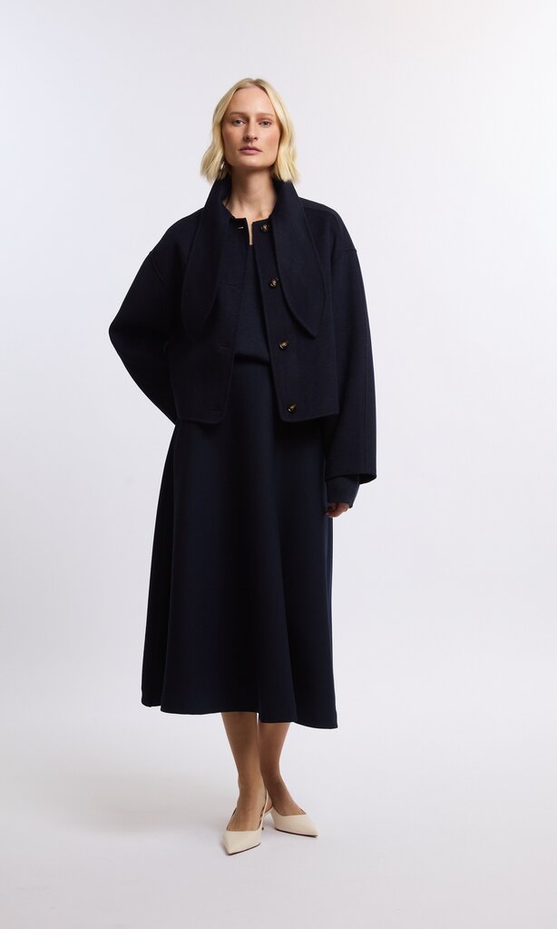 ONE and OTHER Tie Wool Jacket - Navy