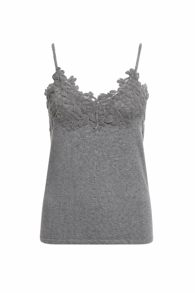 ONE and OTHER Rumi Knitted Top - Grey Melange