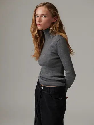 DAY Sierra Logo Top - Medium Grey Melange