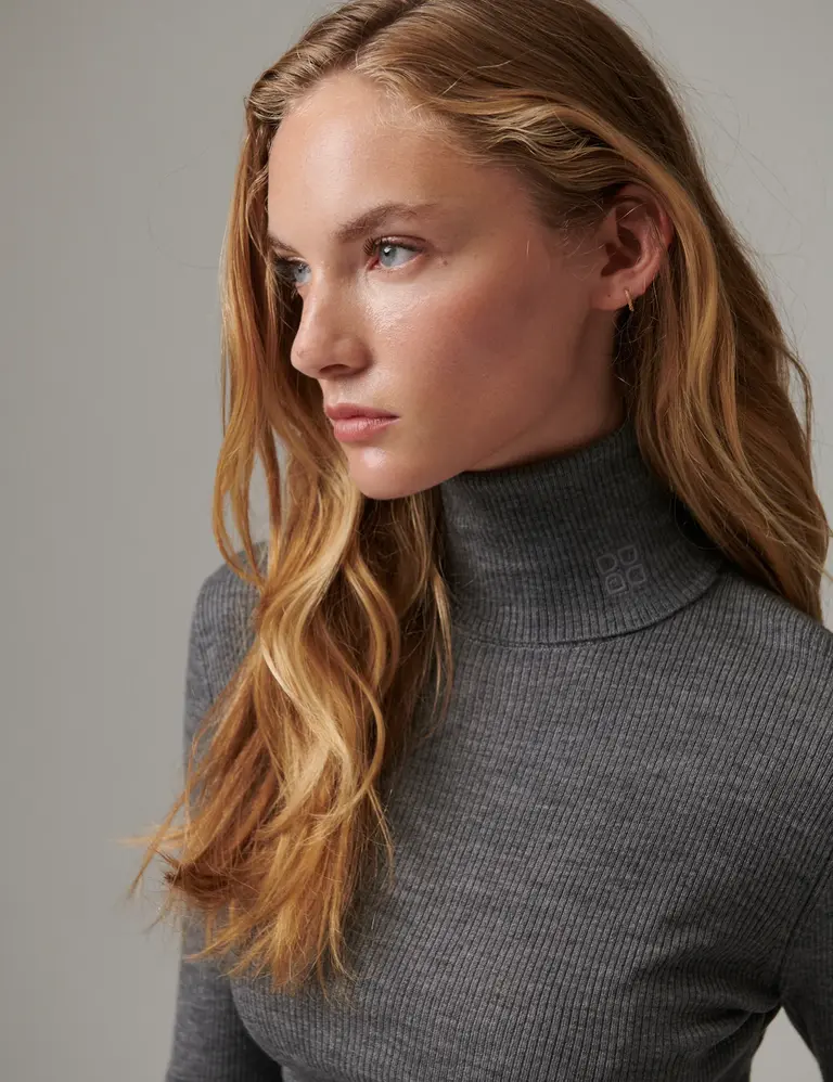 DAY Sierra Logo Top - Medium Grey Melange