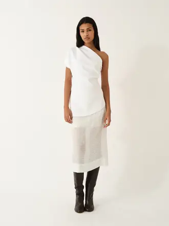 The Garment Glam Asymmetric Tee - Cream