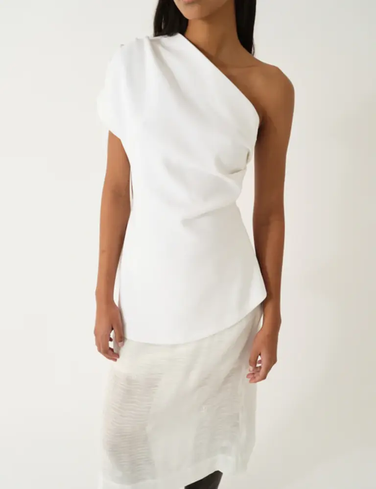 The Garment Glam Asymmetric Tee - Cream