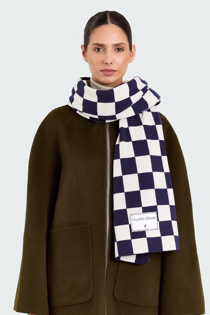 Studio Clique Susan Scarf - Navy/Cream