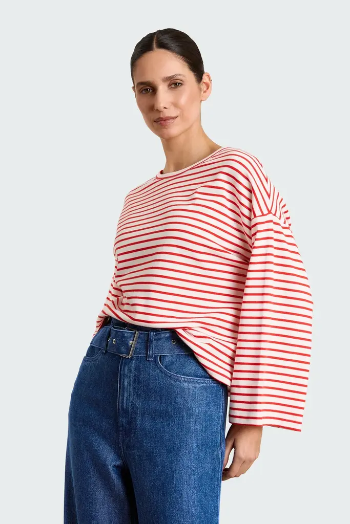 Studio Clique Caroline T-shirt - Red/White