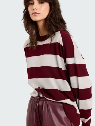 Studio Clique Sasha Jumper - Burgundy/Grey