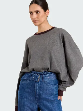 Studio Clique Alva Shirt - Grey Melange/Burgundy