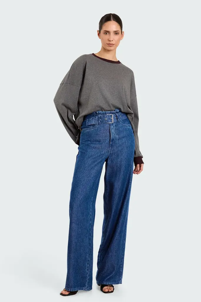 Studio Clique Alva Shirt - Grey Melange/Burgundy