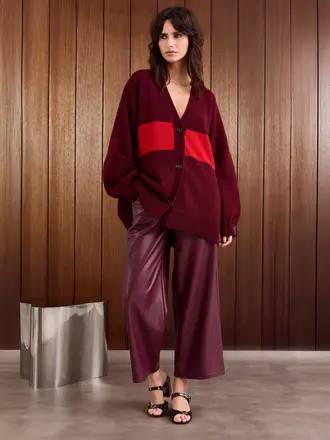 Studio Clique Mouchie Cardigan - Burgundy/Red