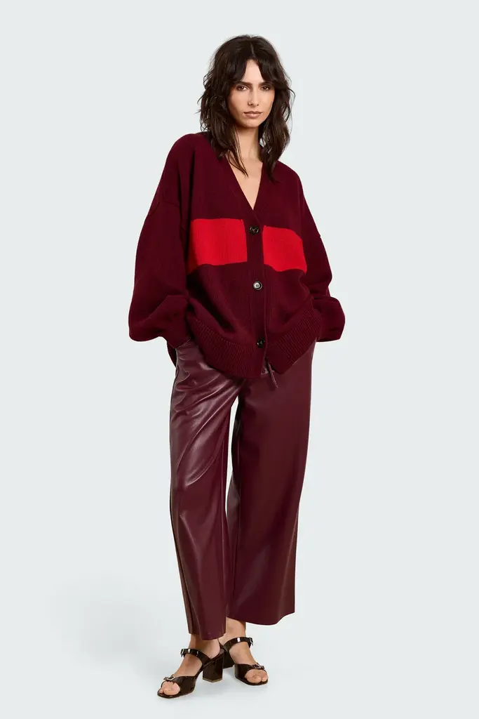 Studio Clique Mouchie Cardigan - Burgundy/Red
