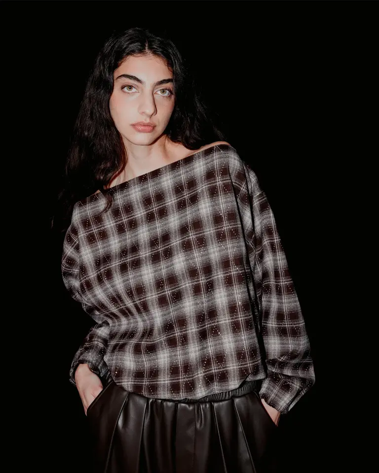 JOHNY Emilie Top - Brown/Silver