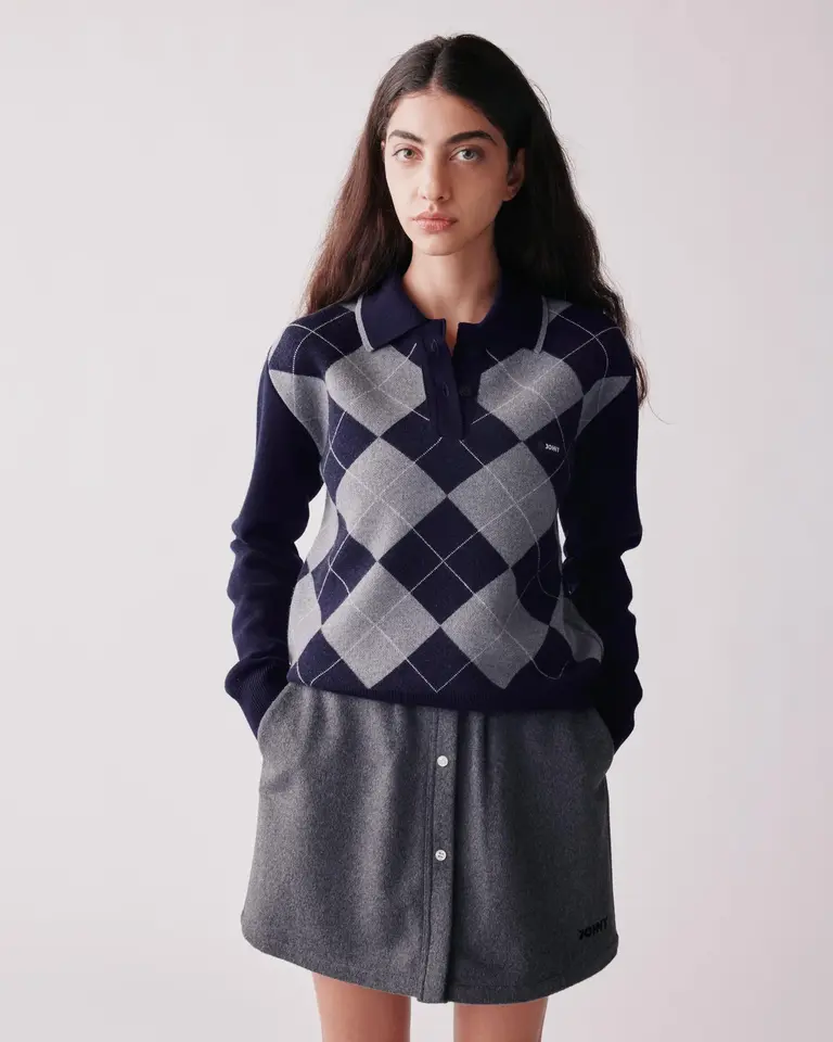 JOHNY Burli Polo - Grey/Navy
