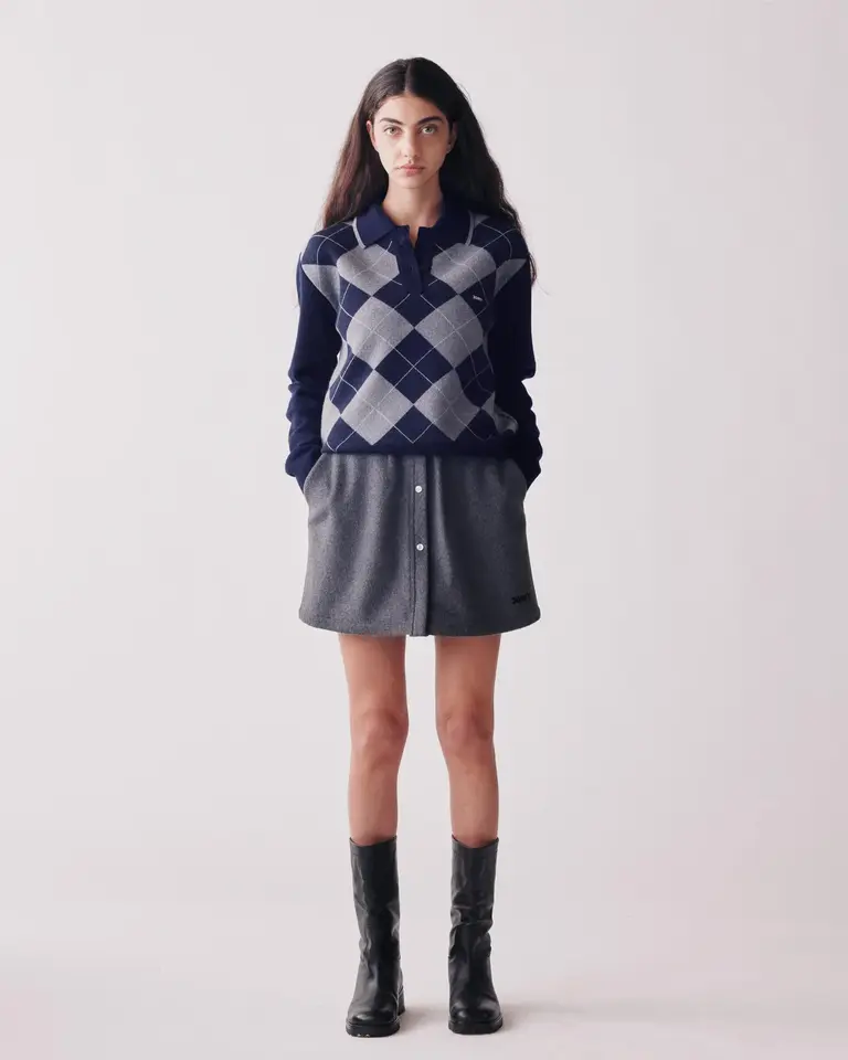 JOHNY Burli Polo - Grey/Navy