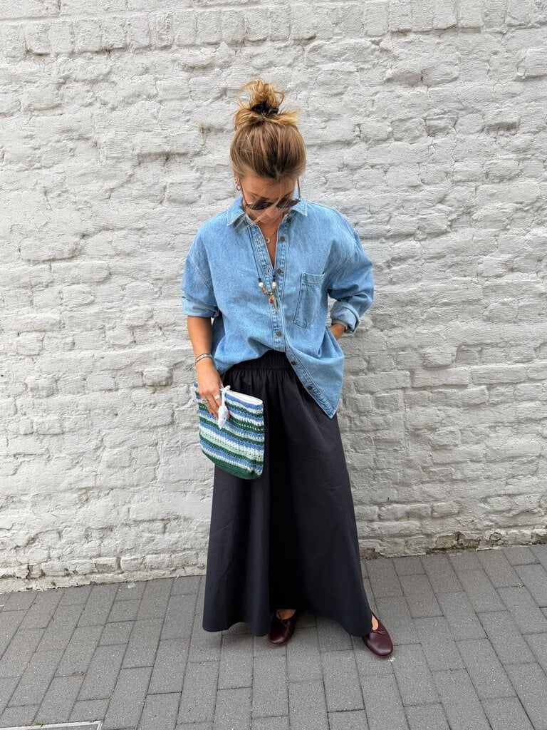 Anne-mi Irissa Long Skirt - Dark Navy