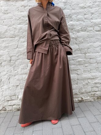 Anne-mi Irissa Long Skirt - Demitasse
