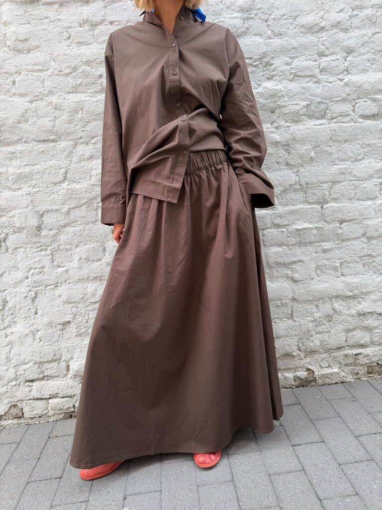 Anne-mi Irissa Long Skirt - Demitasse