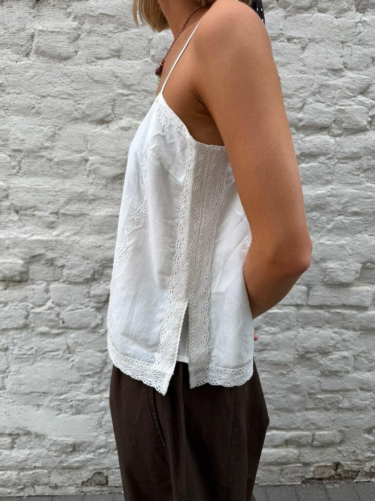Anne-mi Solea Ls Top - White Sand